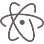 Atom logo informatique digital