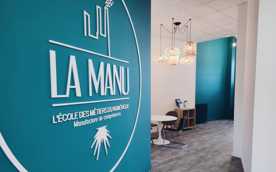 Intérieur de l'école La Manu au Havre