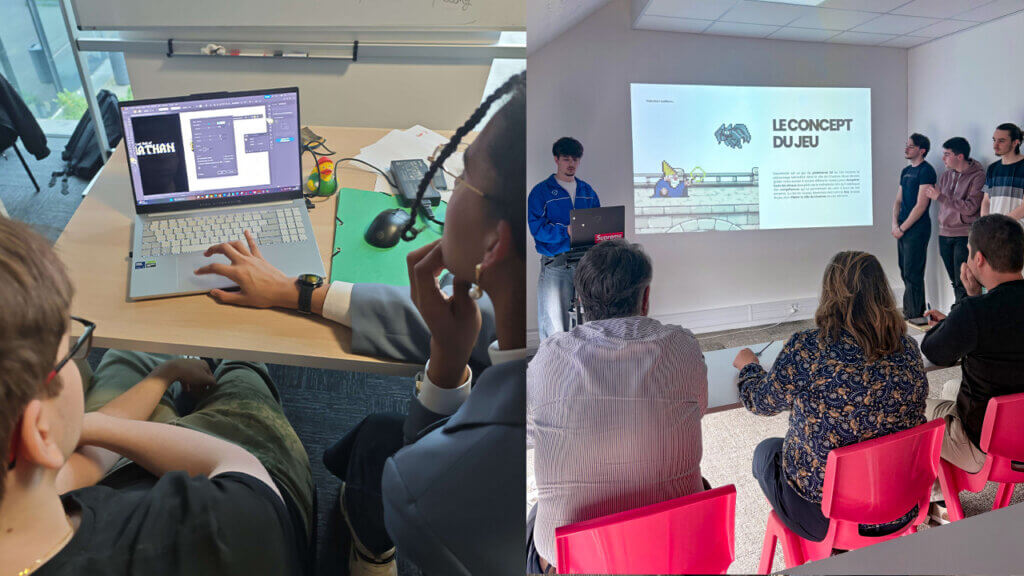 Etudiants lors du hackathon Jeu Vidéo - Game Jam à La Manu