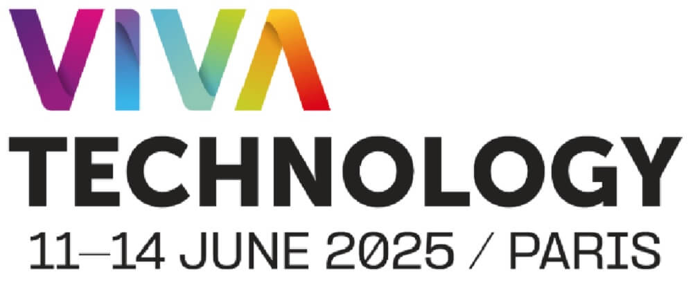 Logo de l'édition 2025 du salon VivaTech à Paris