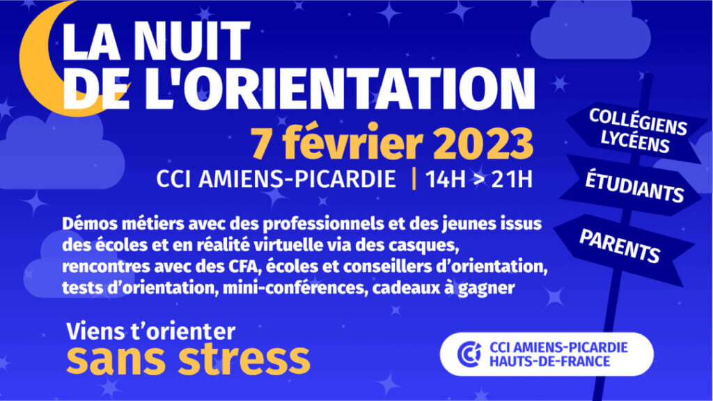 Programme de la nuit de l'orientation 2023 à Amiens