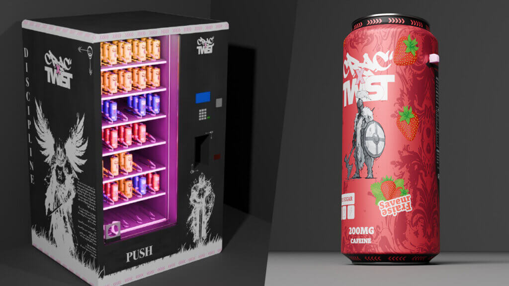 Création d'un packaging de boisson énergisante par les étudiants de La Manu Amiens