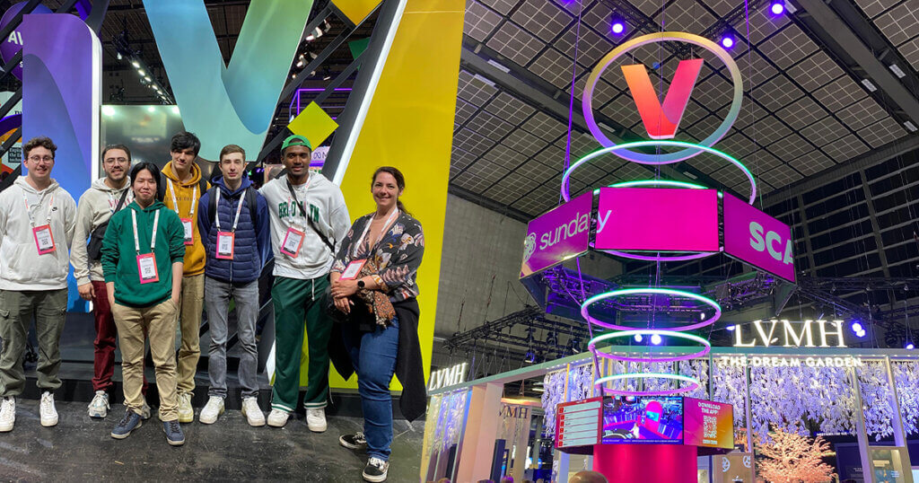 Photo d'étudiants de l'école La Manu au salon Vivatech dédié aux innovations tech et aux startups